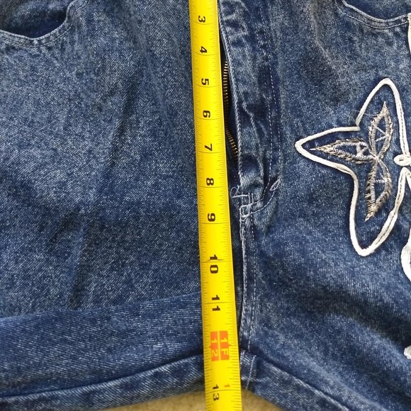 vintage 80s NWOT embroidered acid wash mom jeans - Picture 7 of 9